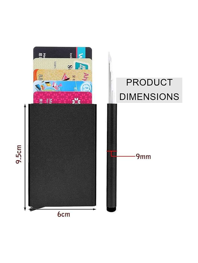 black metal card holder wallet - 22567723 -  Standard Image - 5
