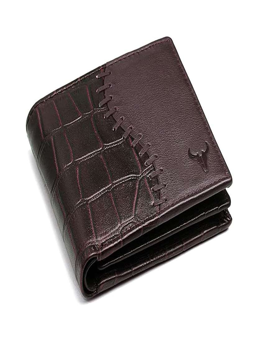 genuine leather bi-fold wallet with card slots