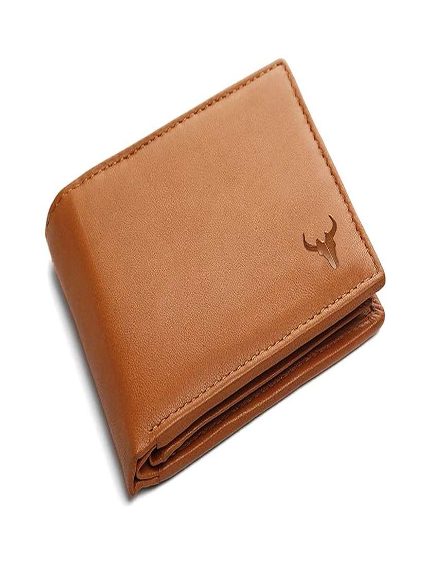 genuine leather bi-fold wallet with multiple card slots