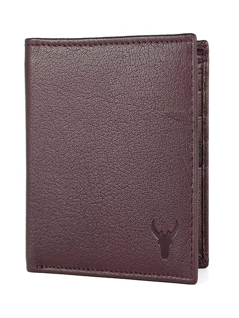 genuine leather bi-fold wallet with multiple card slots