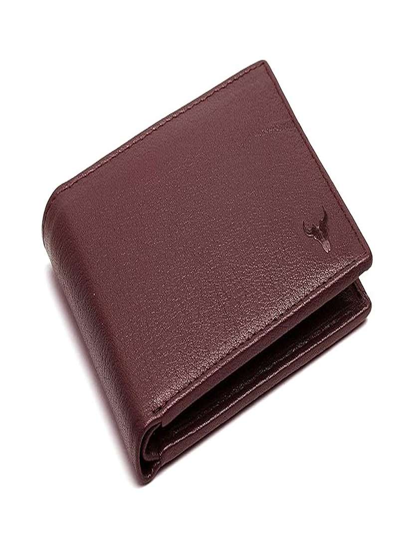 genuine leather bi-fold wallet with multiple card slots