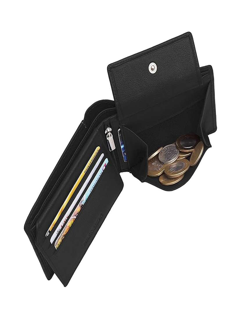 genuine leather bi-fold wallet with multiple card slots - 22567761 -  Standard Image - 3