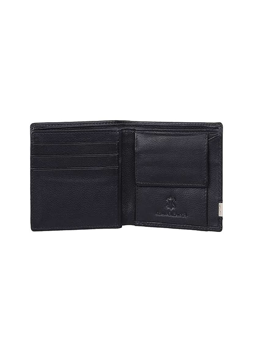 black leather bi-fold wallet with card slots - 22567769 -  Standard Image - 3