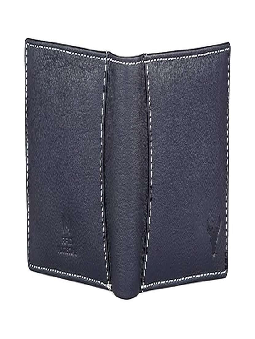 navy blue leather bi-fold wallet with card slots - 22567775 -  Standard Image - 5