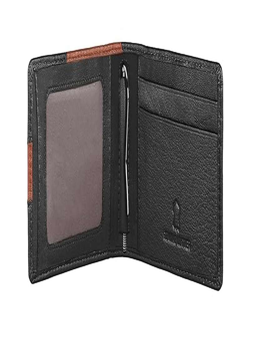 black leather bi-fold wallet with card slots - 22567779 -  Standard Image - 3