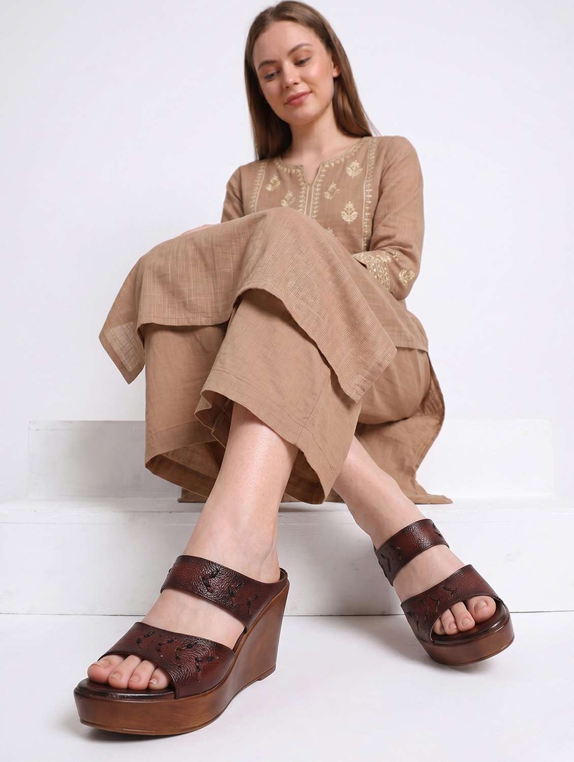 women textured slip on wedges - 22567786 -  Standard Image - 5
