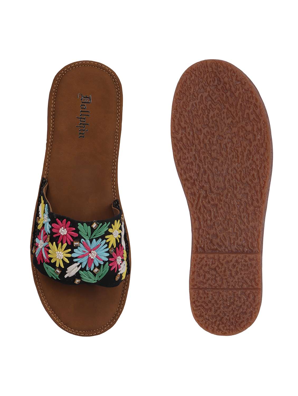 women embroidered toe separator flats - 22567792 -  Standard Image - 3