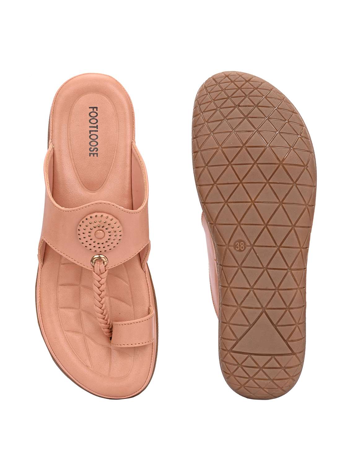 women pink toe separator kolhapuri - 22567806 -  Standard Image - 5