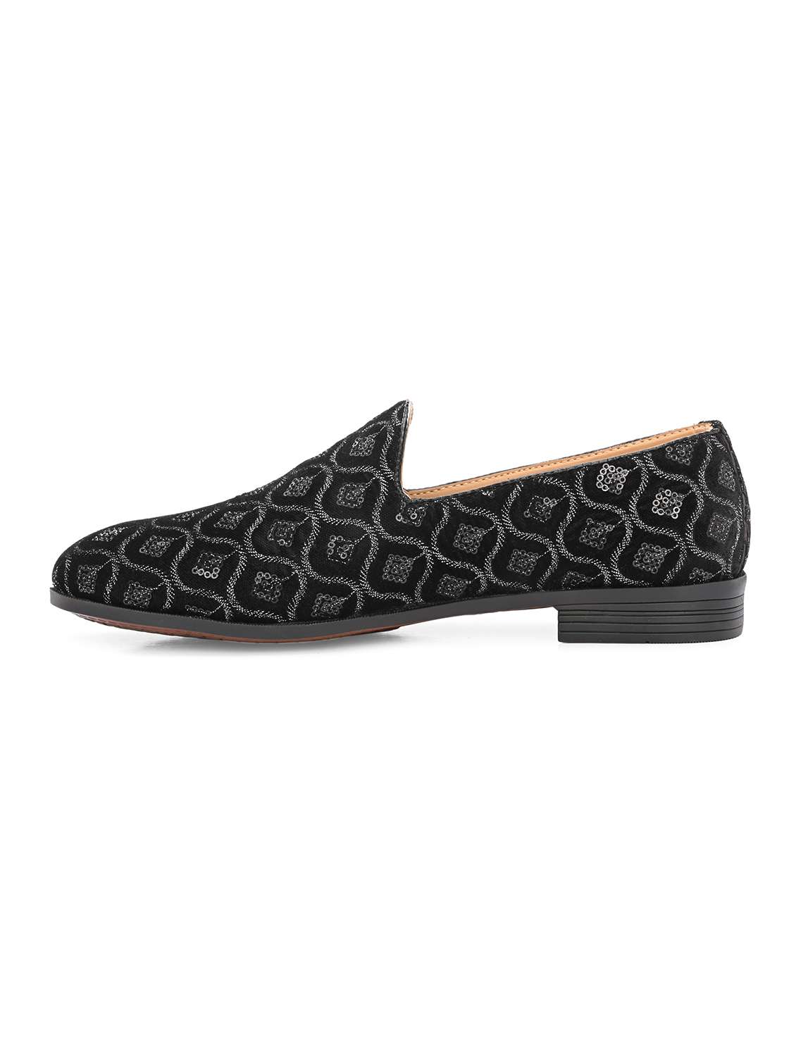 Men Black Slip On Mojari - 22567819 -  Standard Image - 3