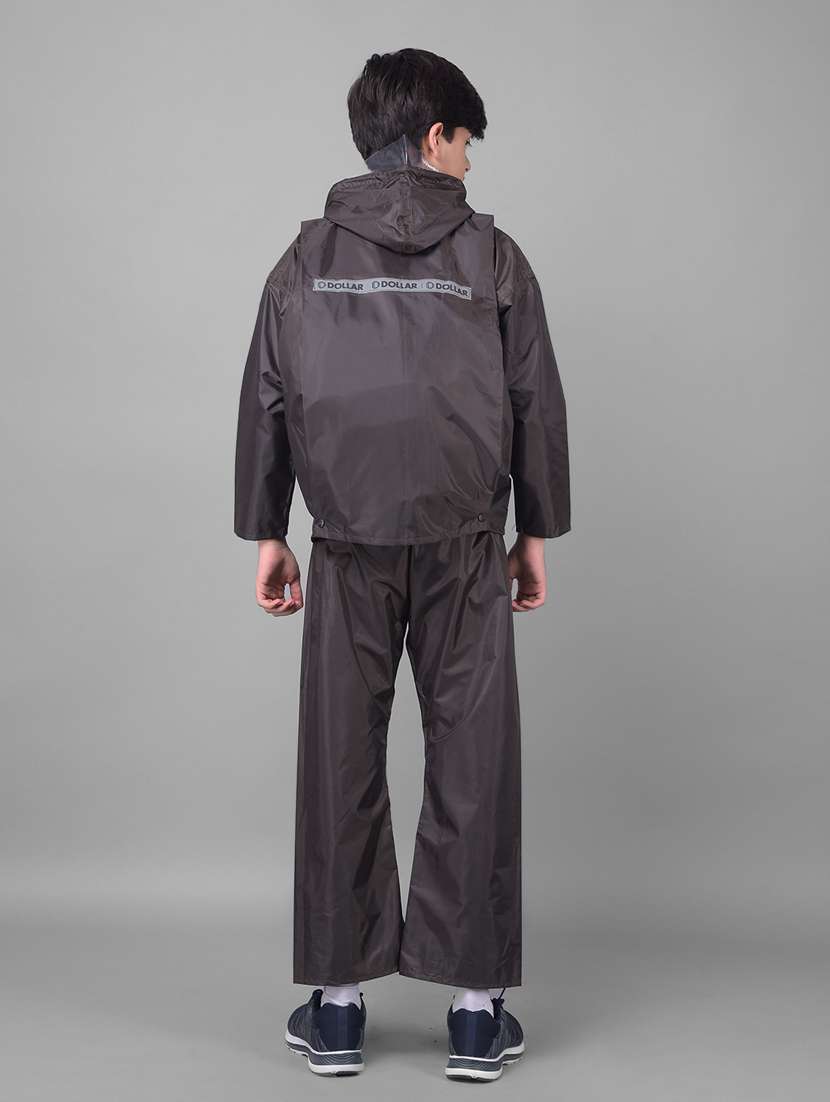unisex solid long sleeves rain suit - 22567823 -  Standard Image - 3
