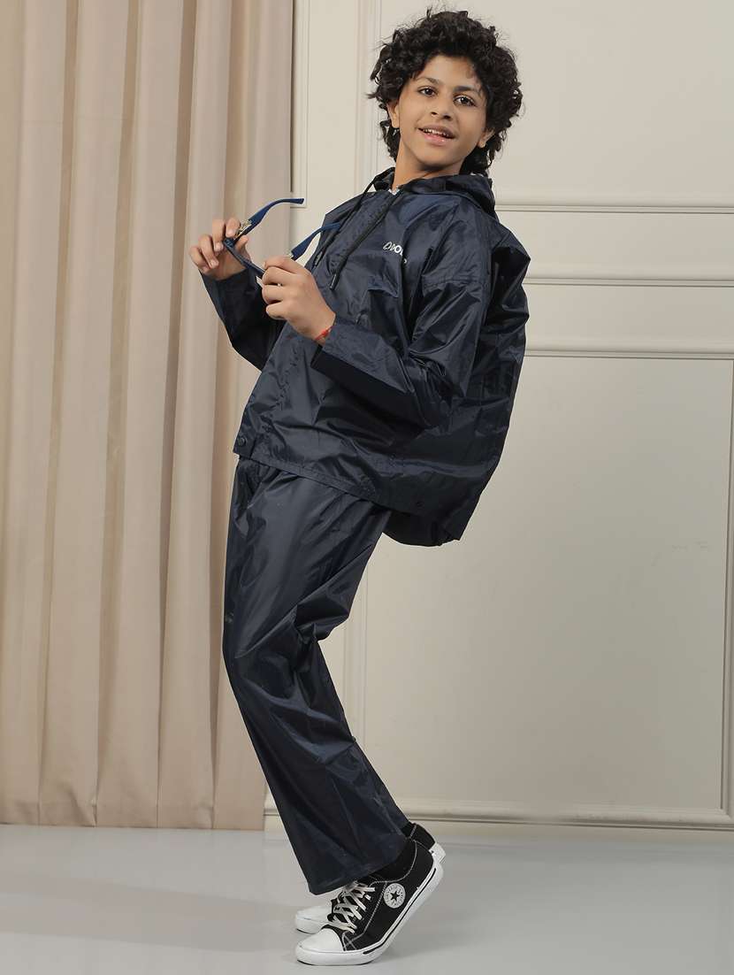 unisex solid long sleeves rain suit - 22567824 -  Standard Image - 3
