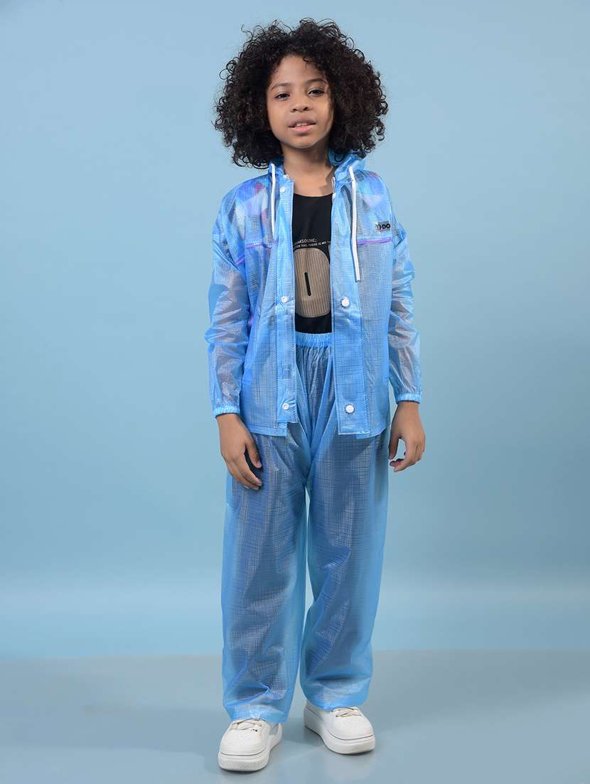 unisex solid long sleeves rain suit - 22567828 -  Standard Image - 3