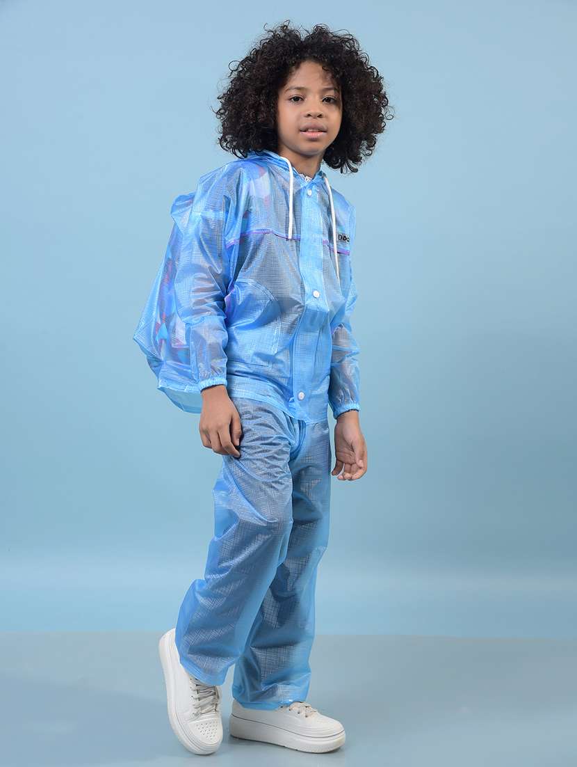 unisex solid long sleeves rain suit - 22567828 -  Standard Image - 5