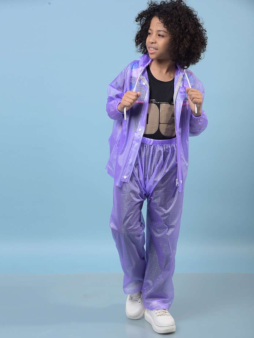 unisex solid long sleeves rain suit