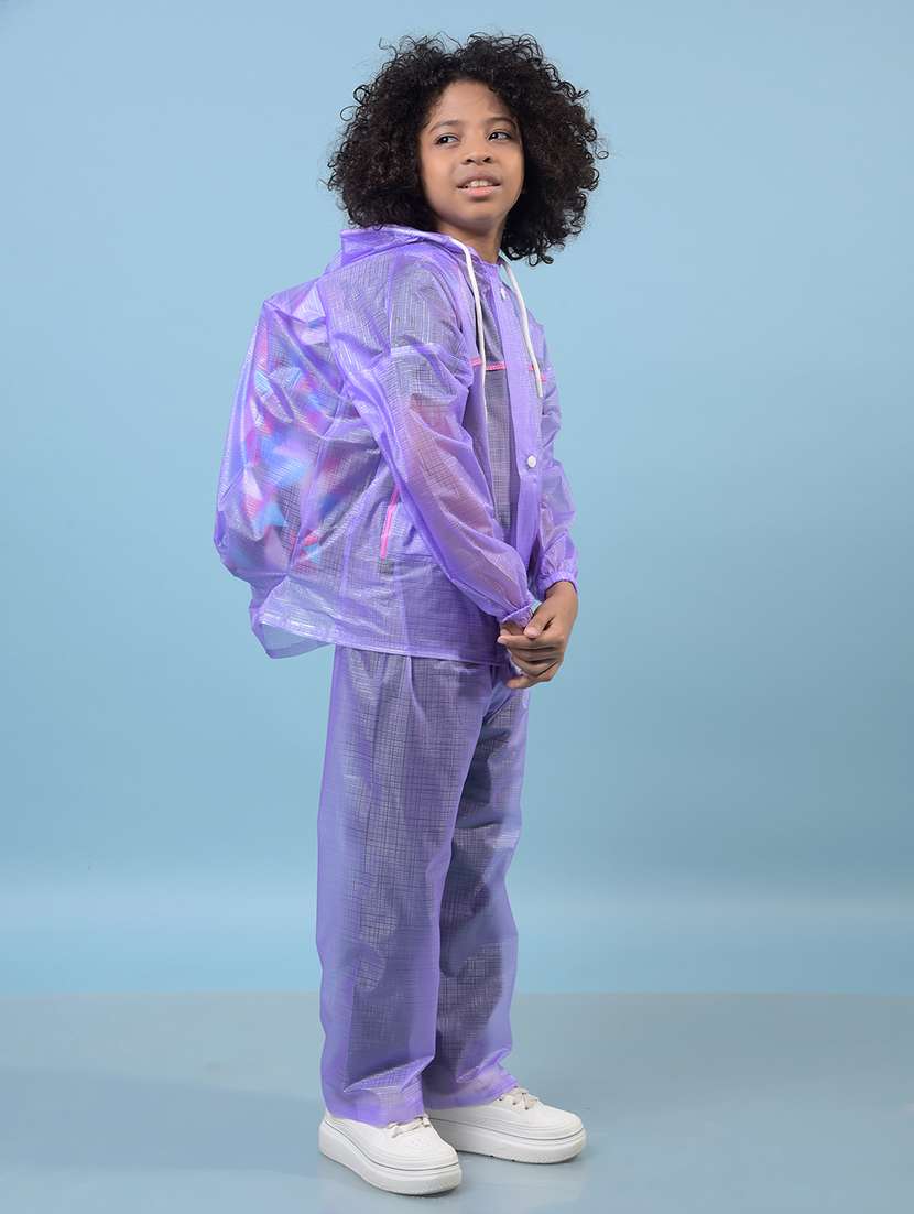 unisex solid long sleeves rain suit - 22567830 -  Standard Image - 3