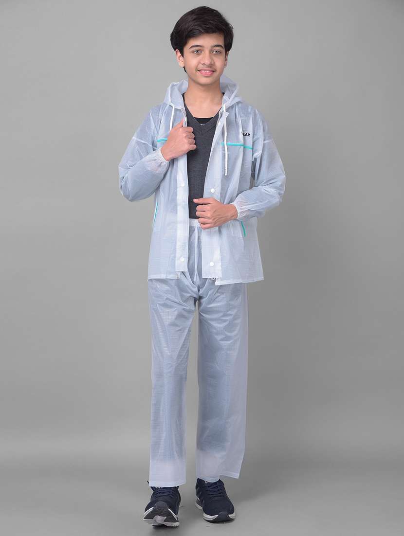 unisex solid long sleeves rain suit
