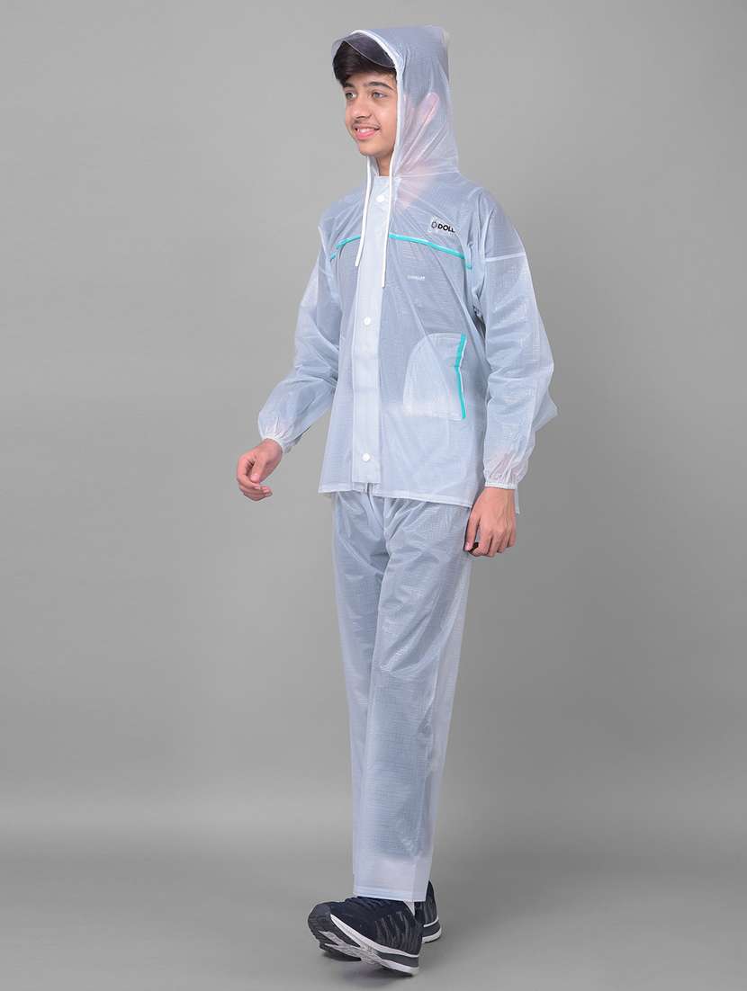 Unisex Solid Long Sleeves Rain Suit - 22567831 -  Standard Image - 3