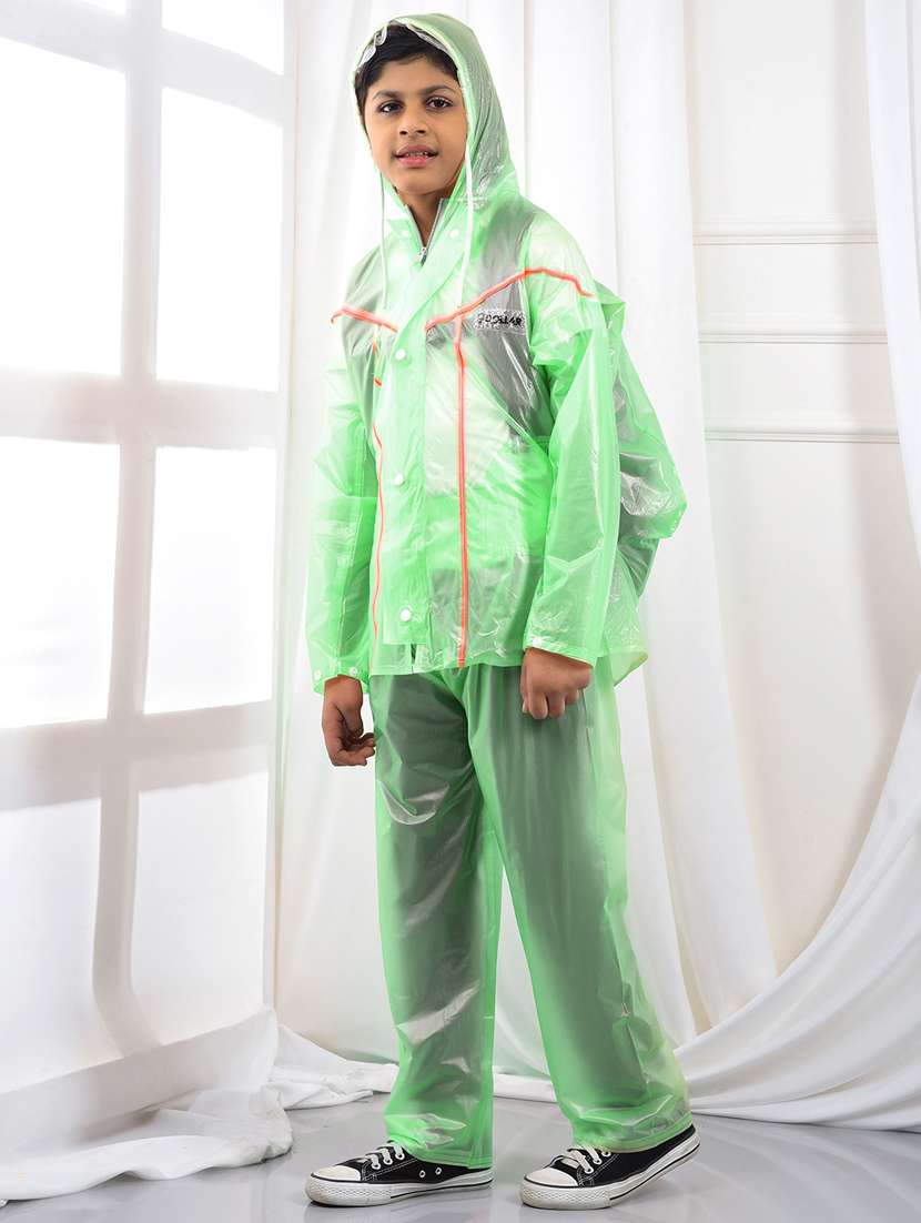 unisex solid long sleeves rain suit - 22567835 -  Standard Image - 3
