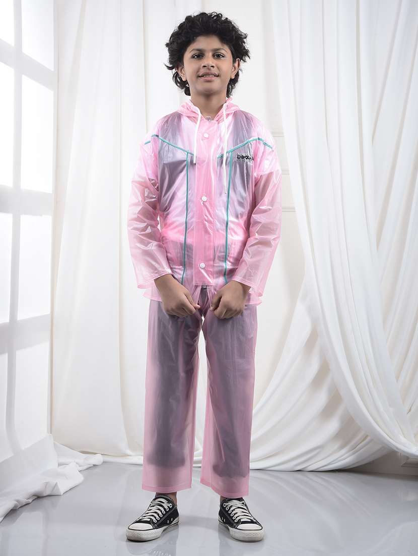 unisex solid long sleeves rain suit
