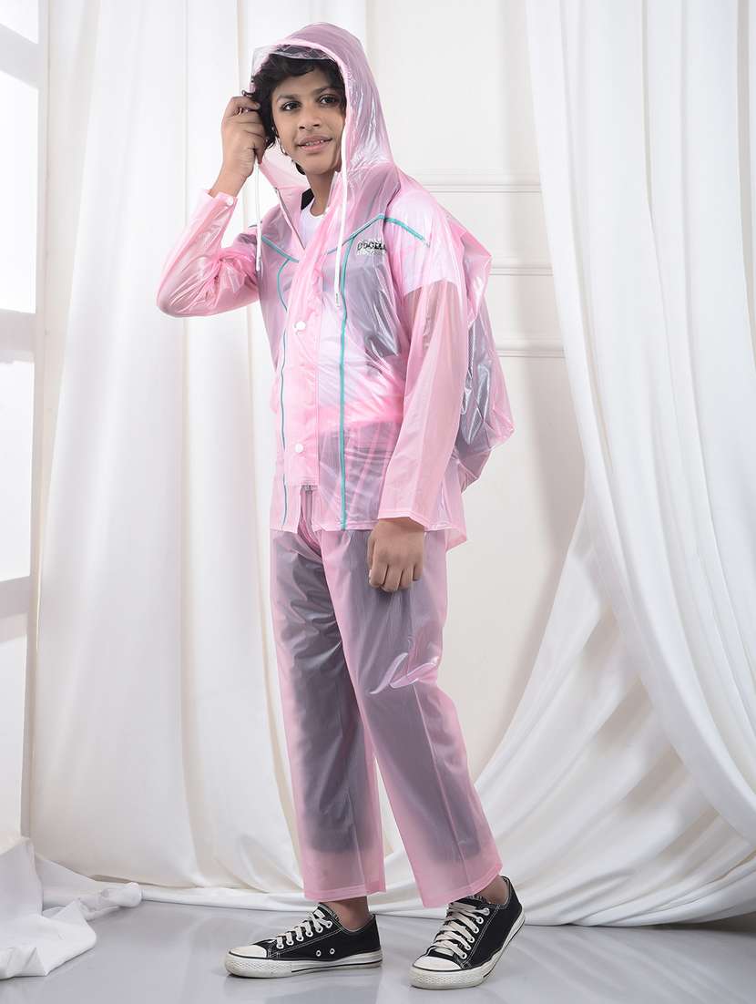 unisex solid long sleeves rain suit - 22567838 -  Standard Image - 3