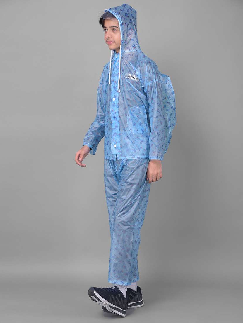 unisex pinted long sleeves rain suit - 22567841 -  Standard Image - 3