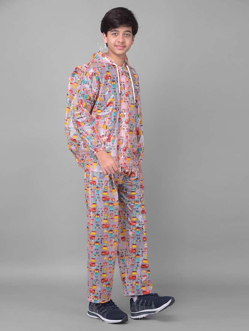unisex printed long sleeves rain suit - 22567847 -  Standard Image - 3