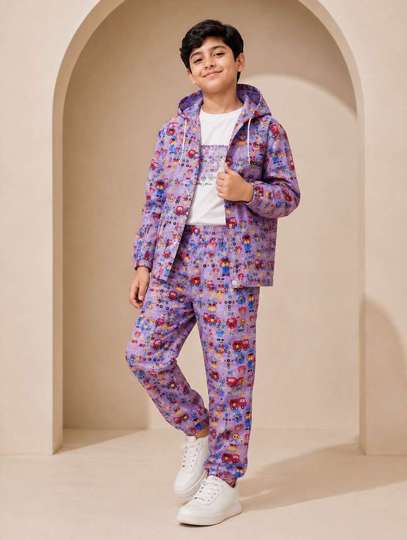unisex printed long sleeves rain suit - 22567849 -  Standard Image - 3