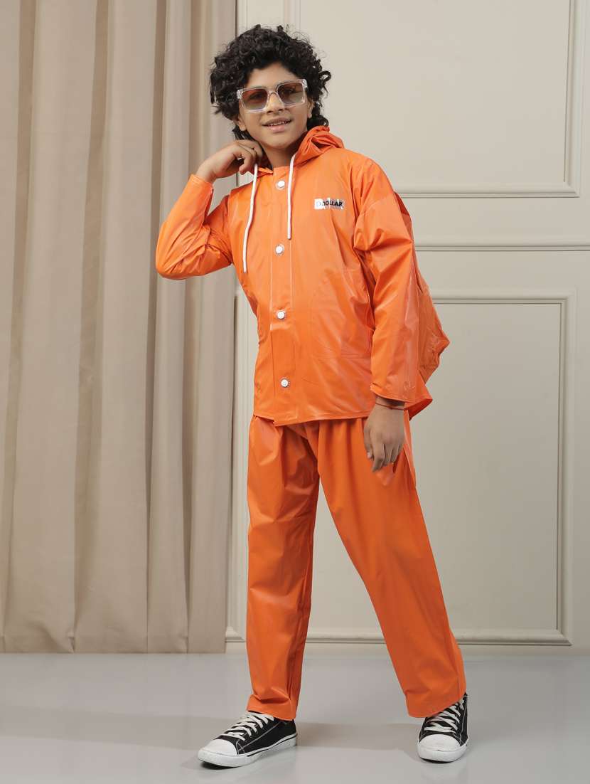 unisex solid long sleeves rain suit