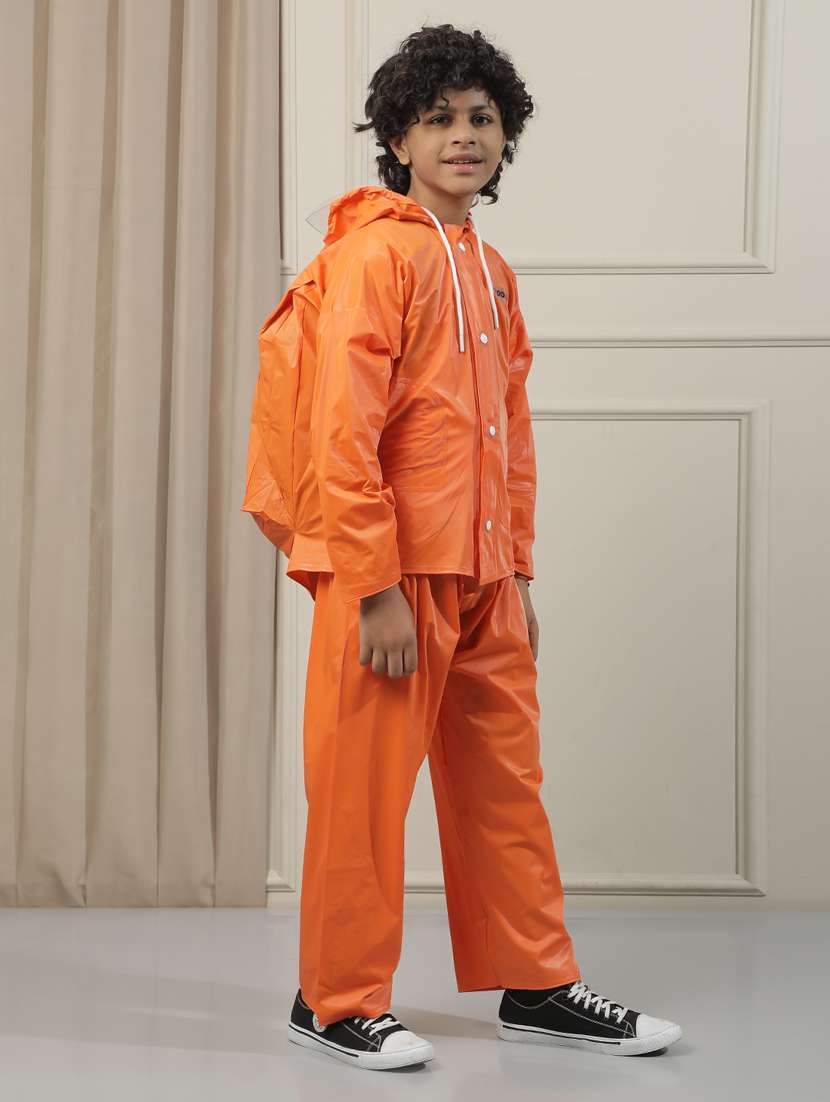 unisex solid long sleeves rain suit - 22567851 -  Standard Image - 3