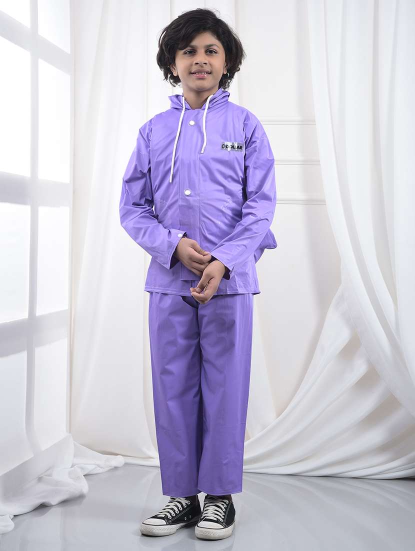 unisex solid long sleeves rain suit