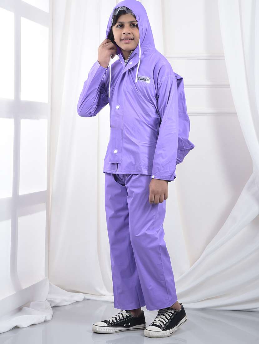 unisex solid long sleeves rain suit - 22567853 -  Standard Image - 3