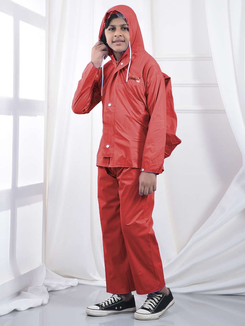 unisex solid long sleeves rain suit - 22567854 -  Standard Image - 3