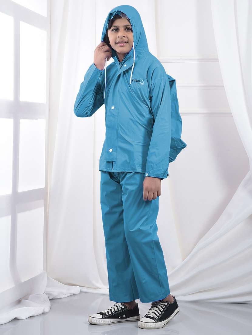 unisex solid long sleeves rain suit - 22567855 -  Standard Image - 3