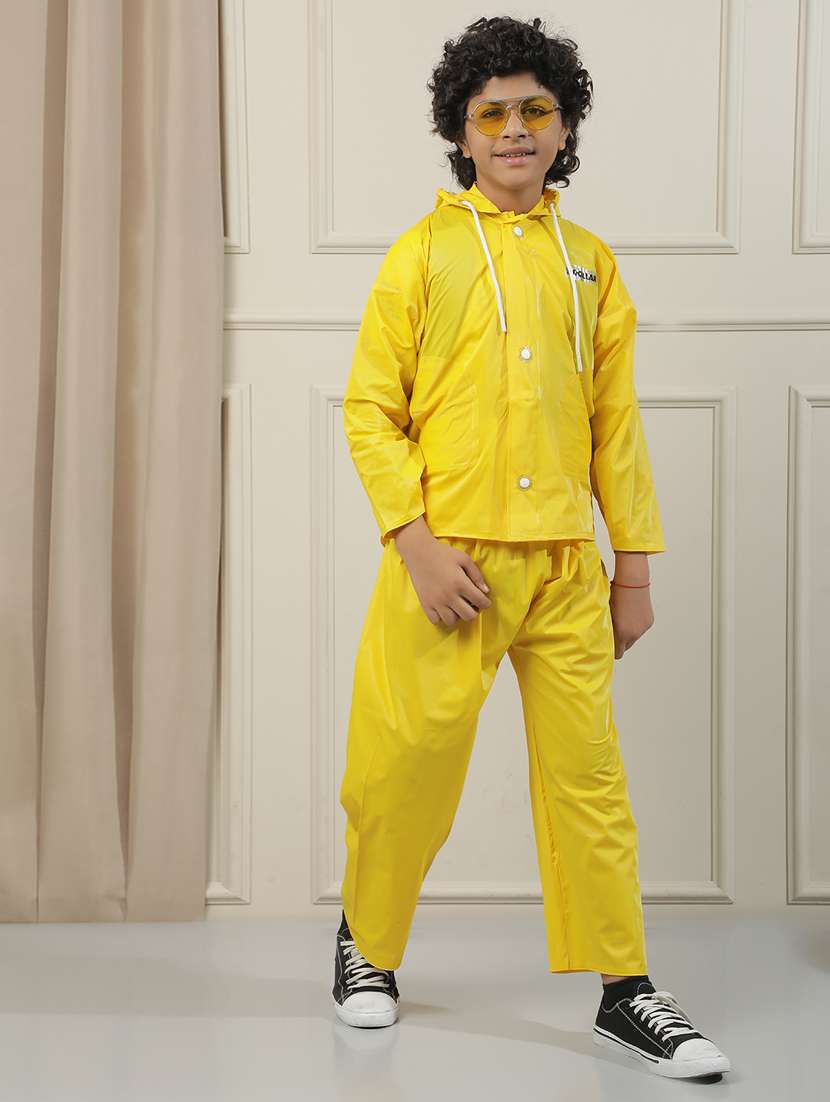 unisex solid long sleeves rain suit