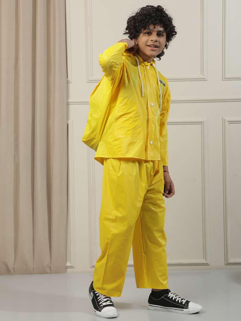 unisex solid long sleeves rain suit - 22567856 -  Standard Image - 3