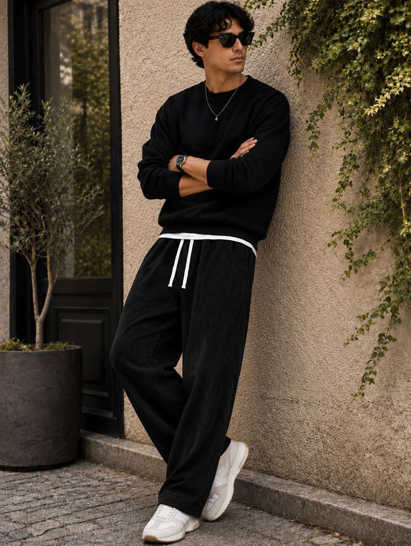 men self design mid rise relaxed fit track pant - 22567999 -  Standard Image - 3
