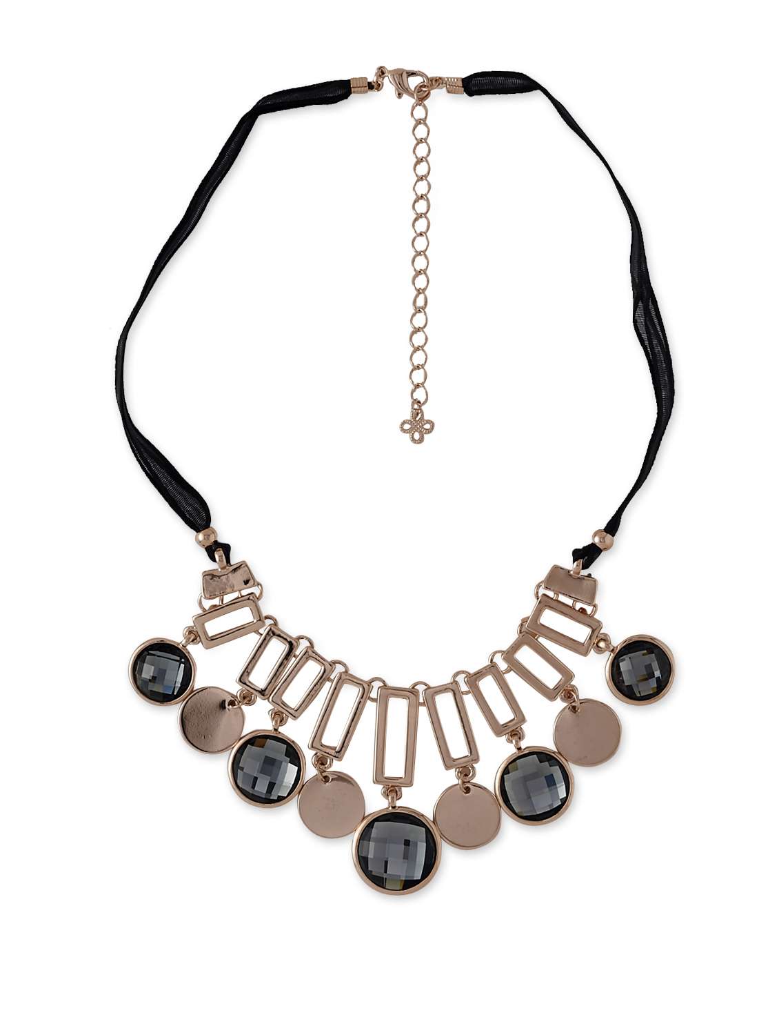 Gold Statement Necklace With Stones