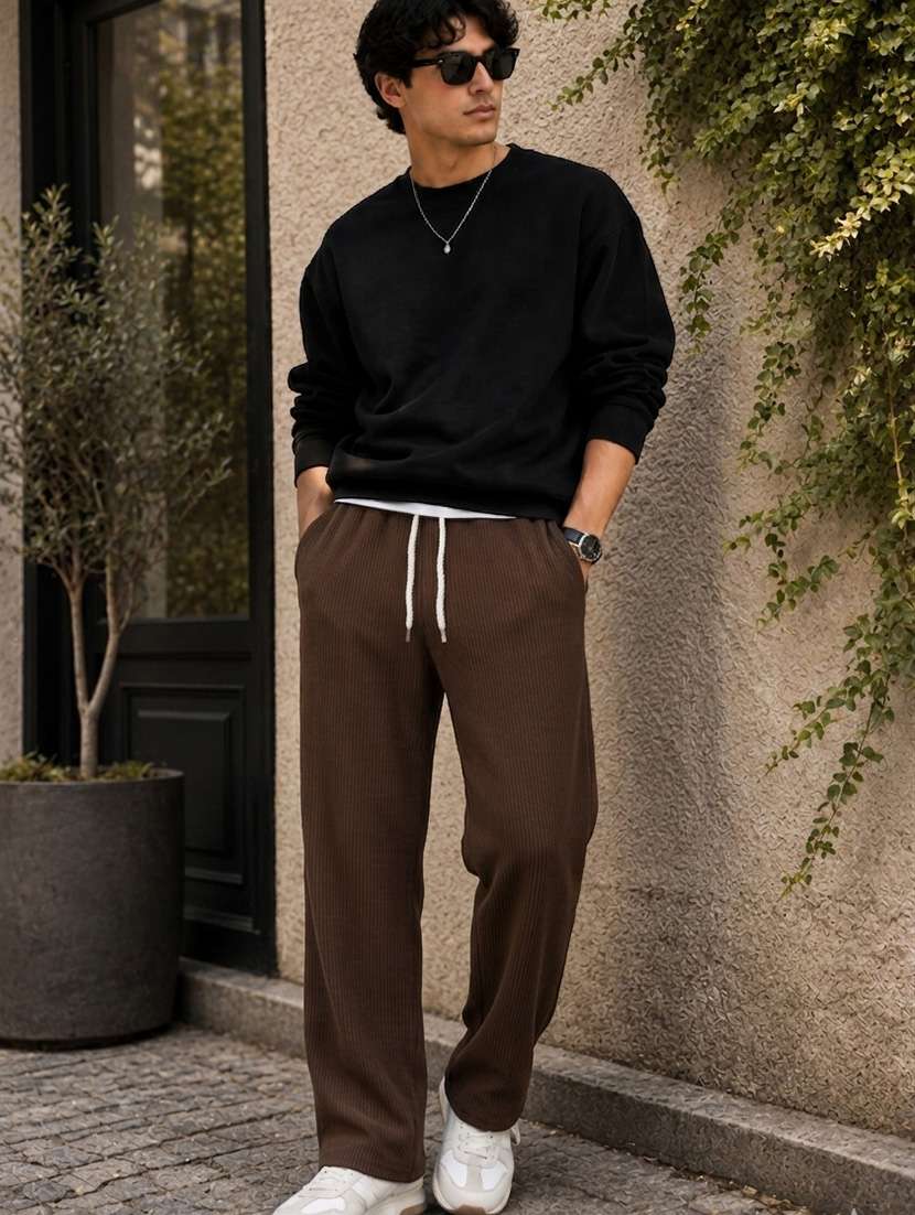 men self design mid rise relaxed fit track pant - 22568000 -  Standard Image - 3