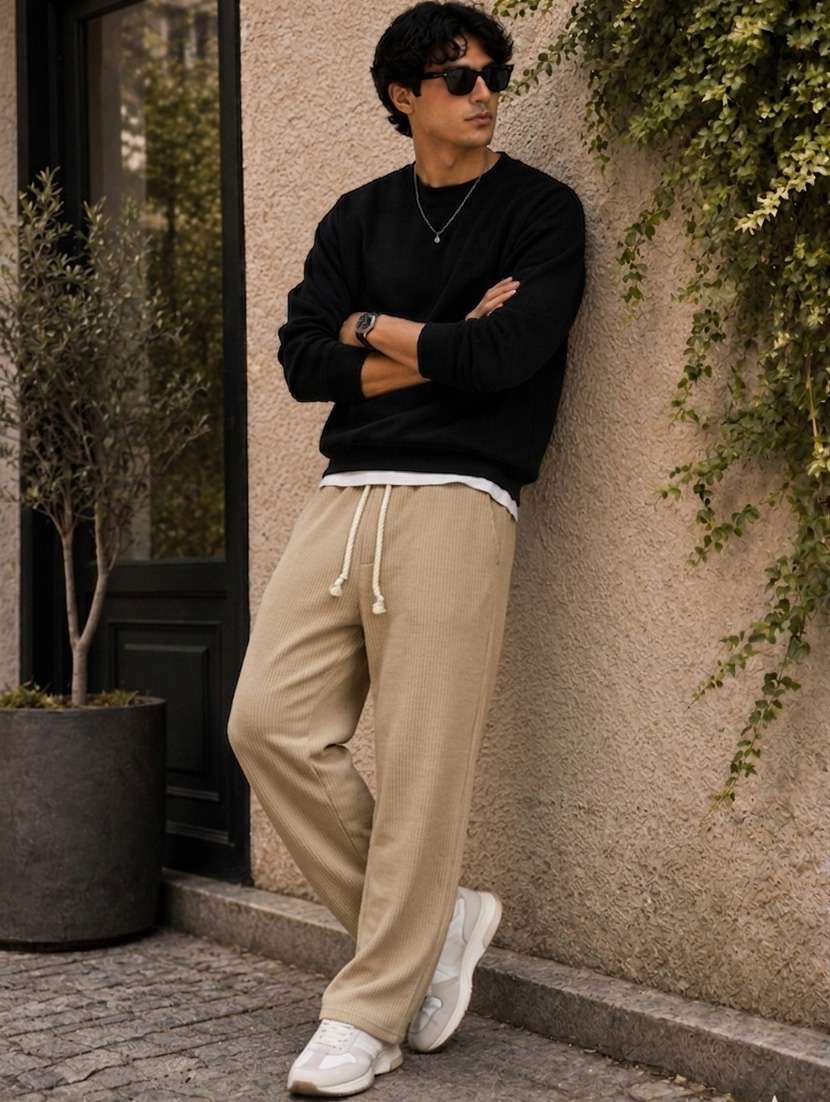 men self design mid rise relaxed fit track pant - 22568002 -  Standard Image - 3