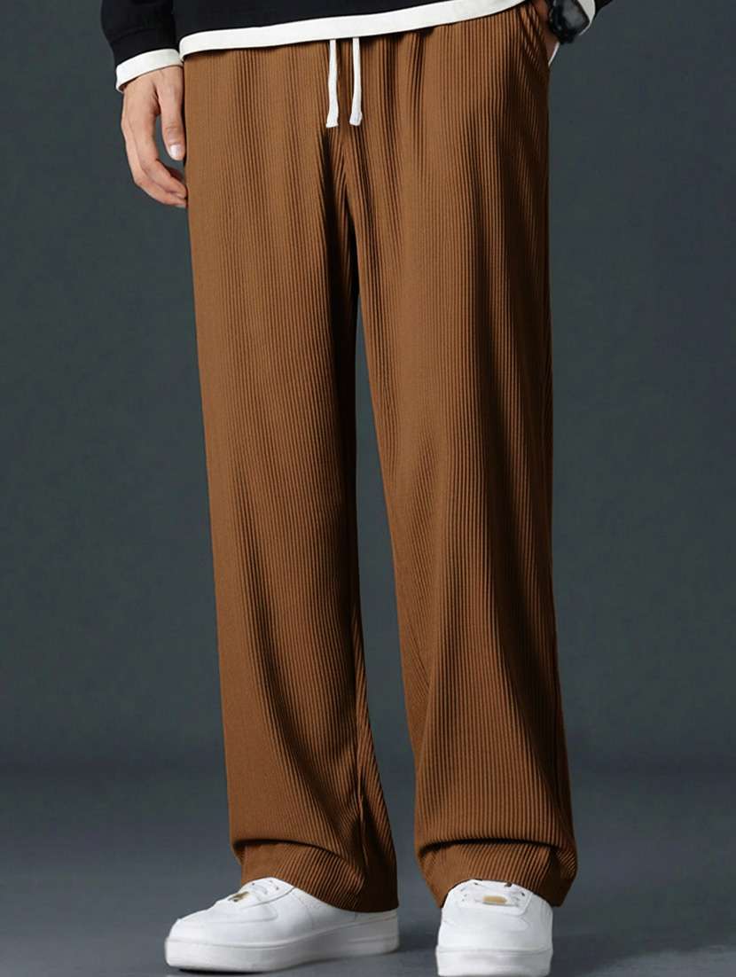 men self design mid rise relaxed fit track pant