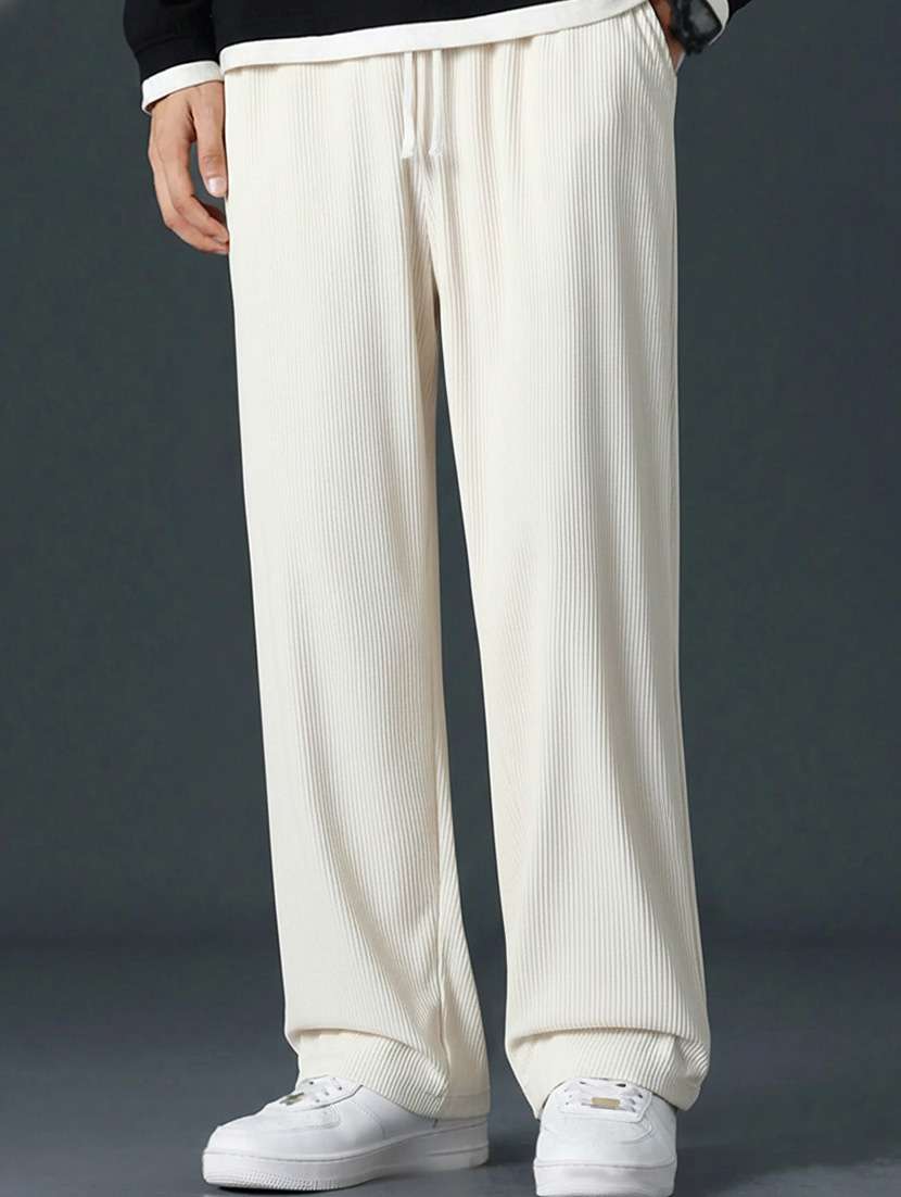 men self design mid rise relaxed fit track pant