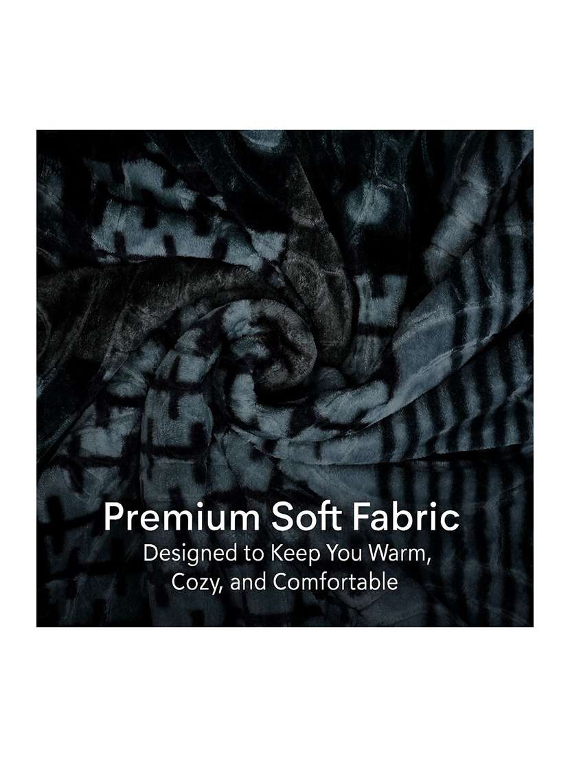 Multi Coloured Printed Winter Blanket - 22568013 -  Standard Image - 3