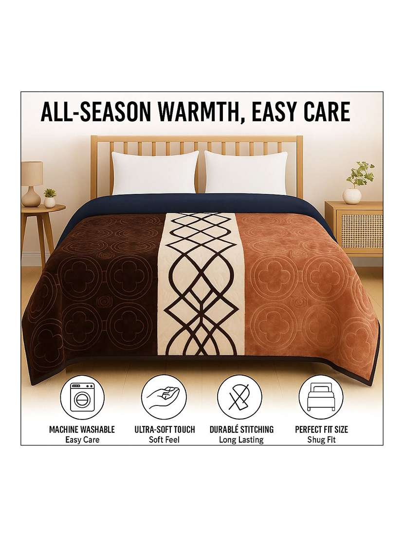multi coloured printed winter blanket - 22568018 -  Standard Image - 3