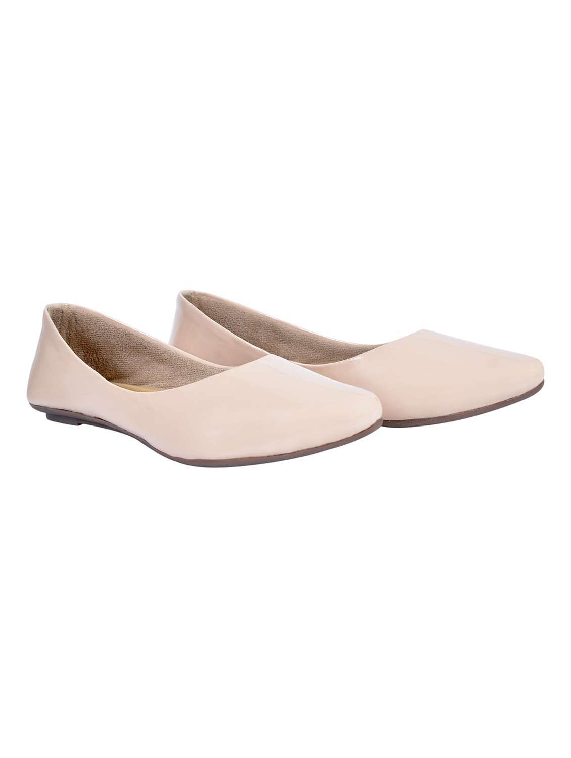 beige synthetic ballerina