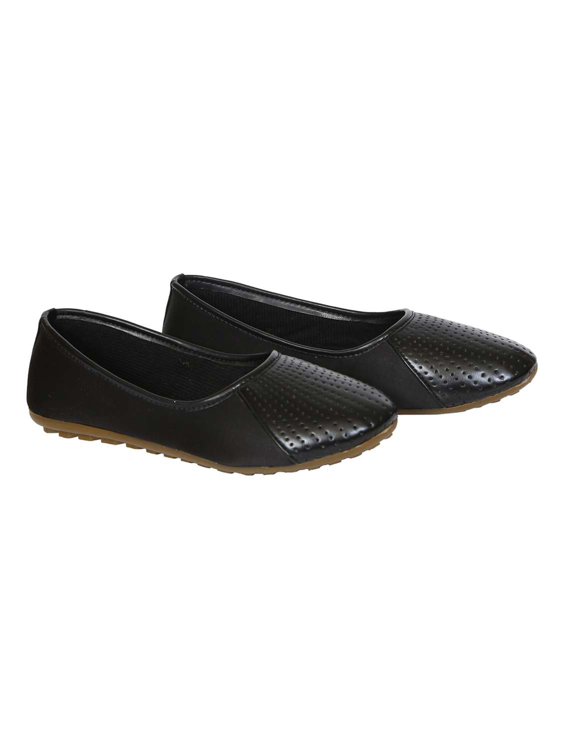 women textured slip on ballerina