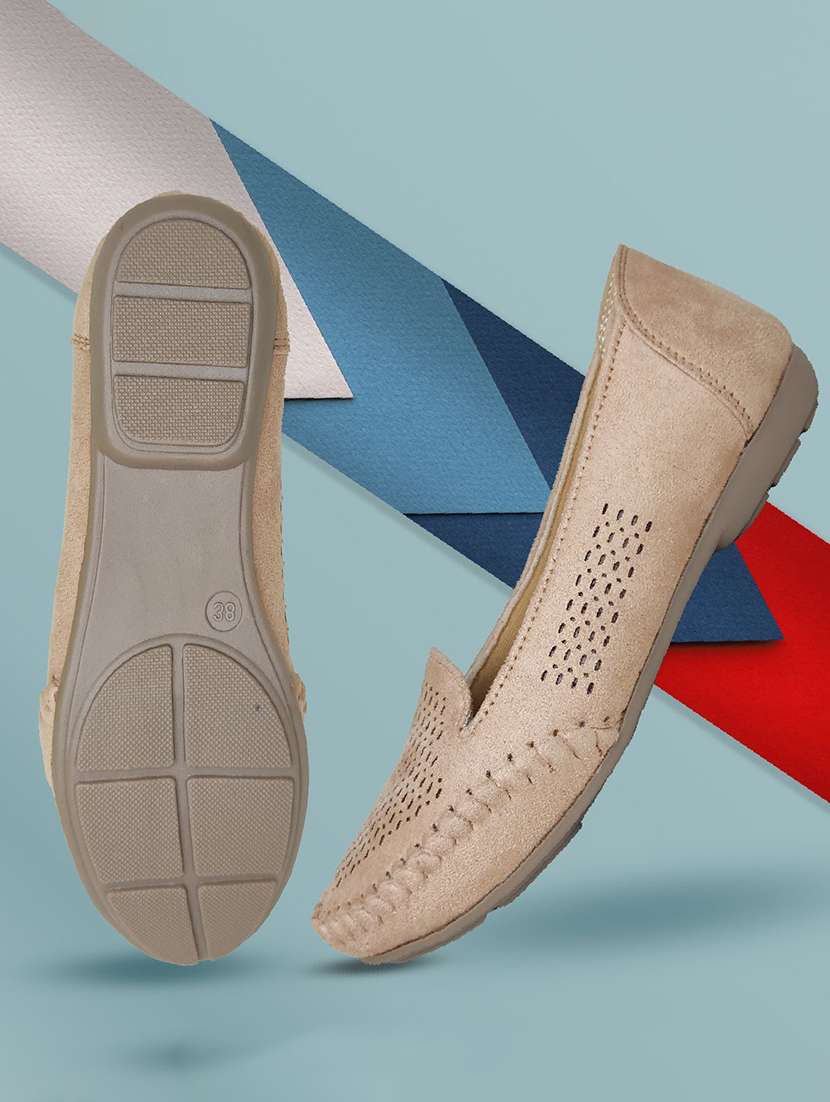 Women Cutwork Slip On Ballerina - 22568214 -  Standard Image - 3