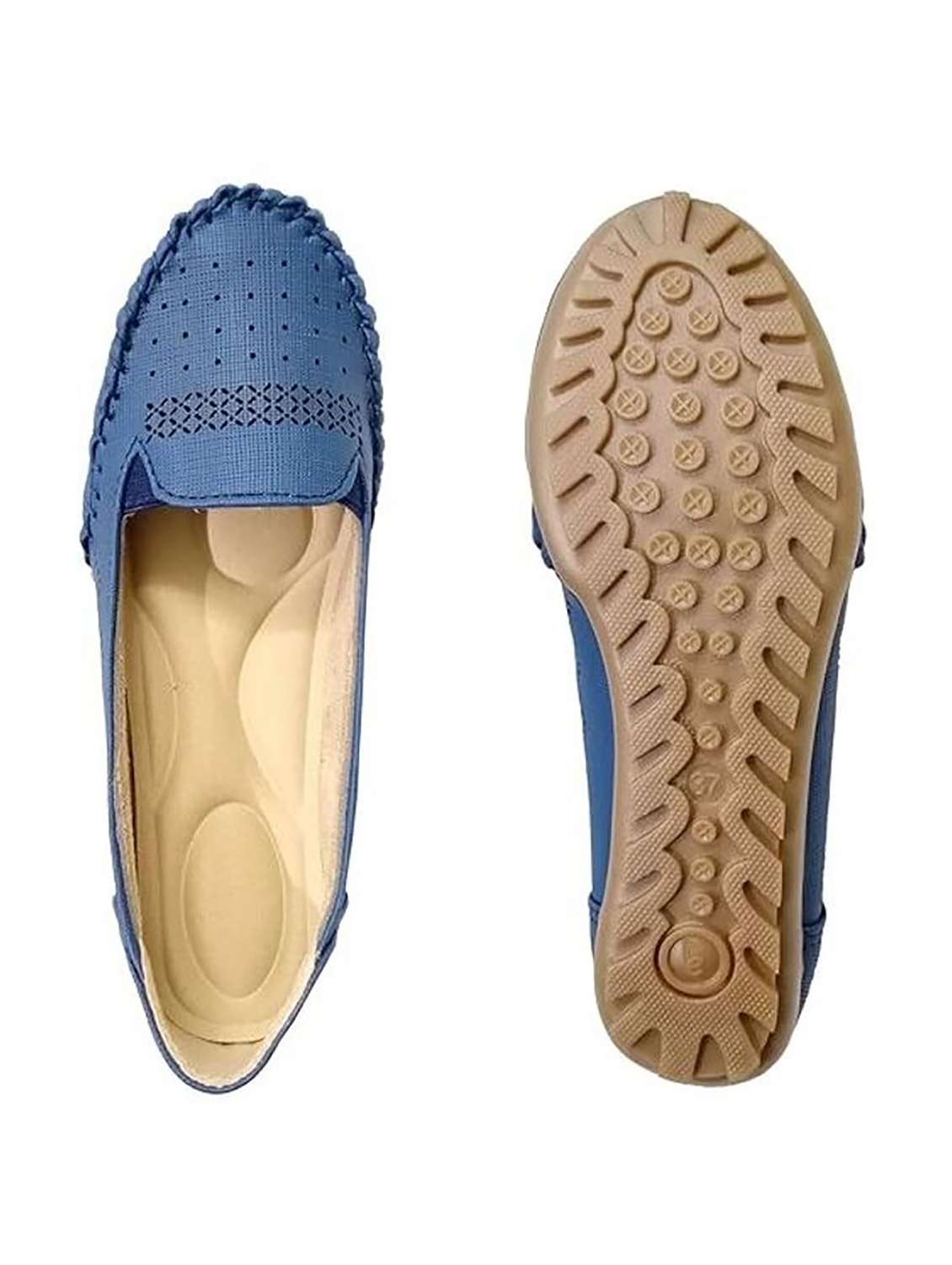 women cutwork slip on ballerina - 22568227 -  Standard Image - 3