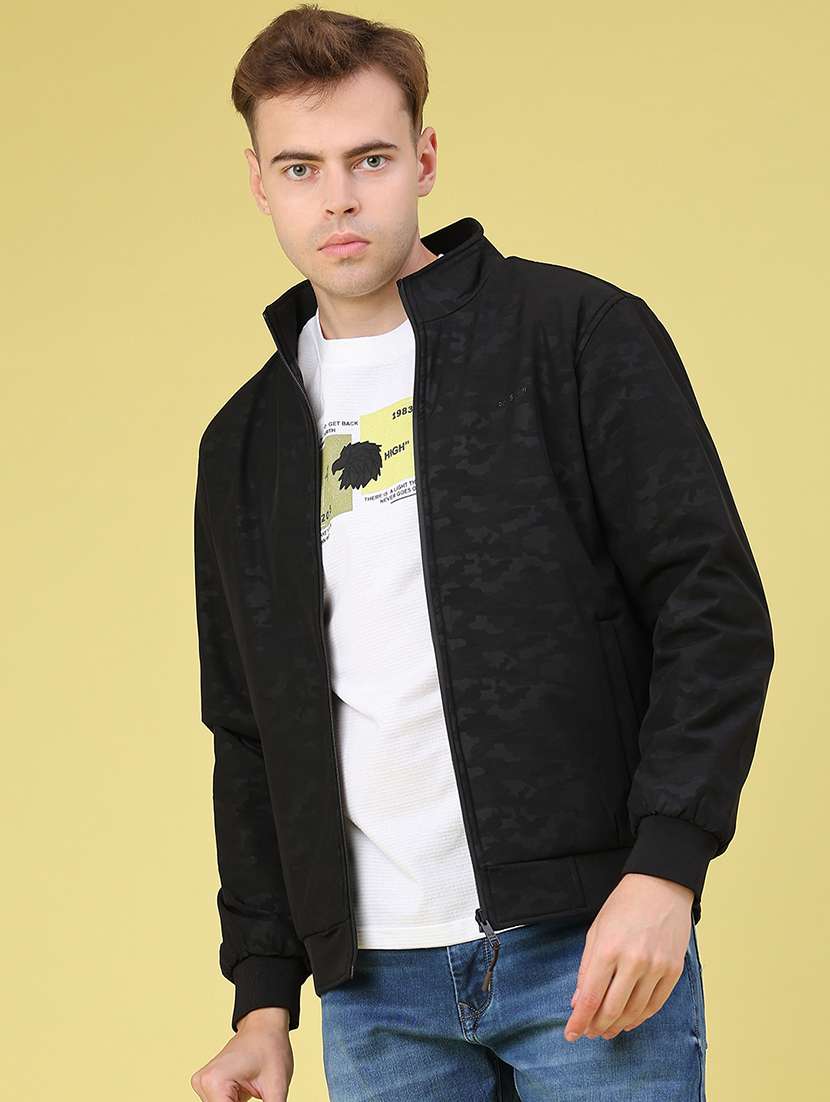 men camouflage long sleeve lightweight bomber jacket