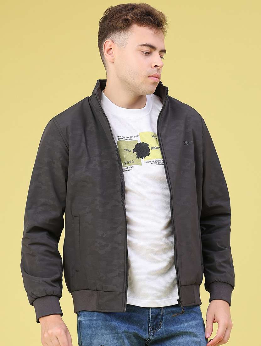 men camouflage long sleeve lightweight bomber jacket