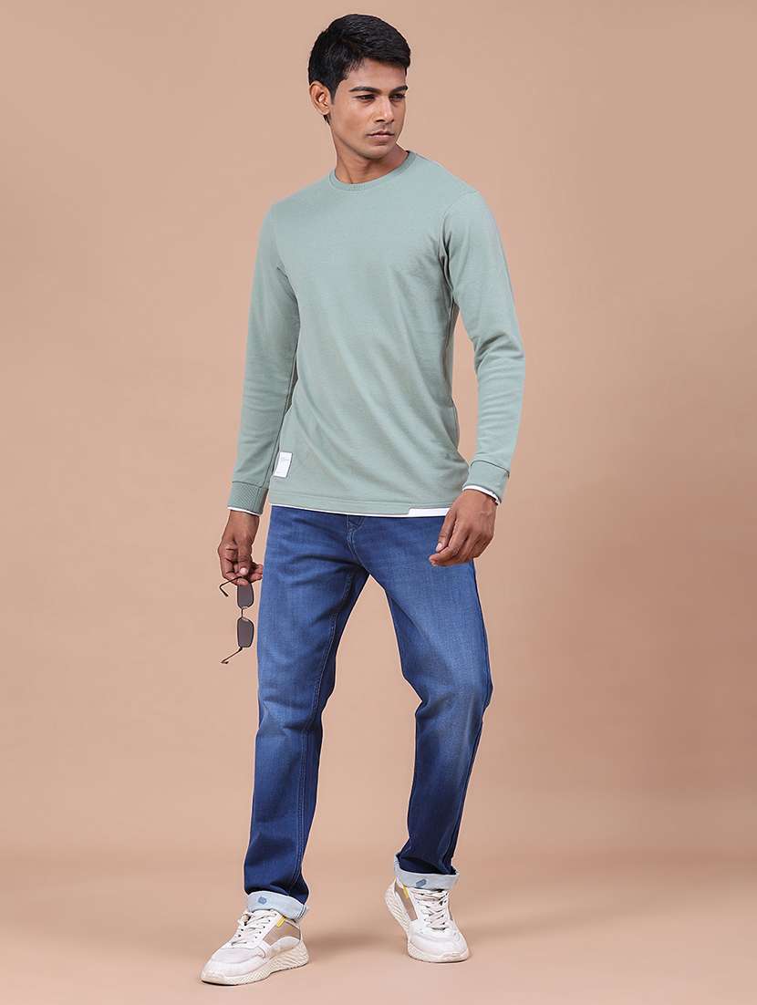 Men Washed Mid Rise Full Length Tapered Jeans - 22568681 -  Standard Image - 5